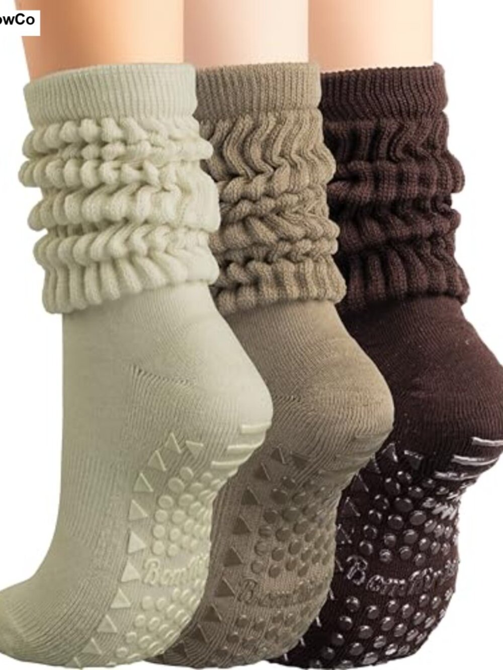 Pilates Socks with Grips for Women Non-Slip Yoga Barre Socks